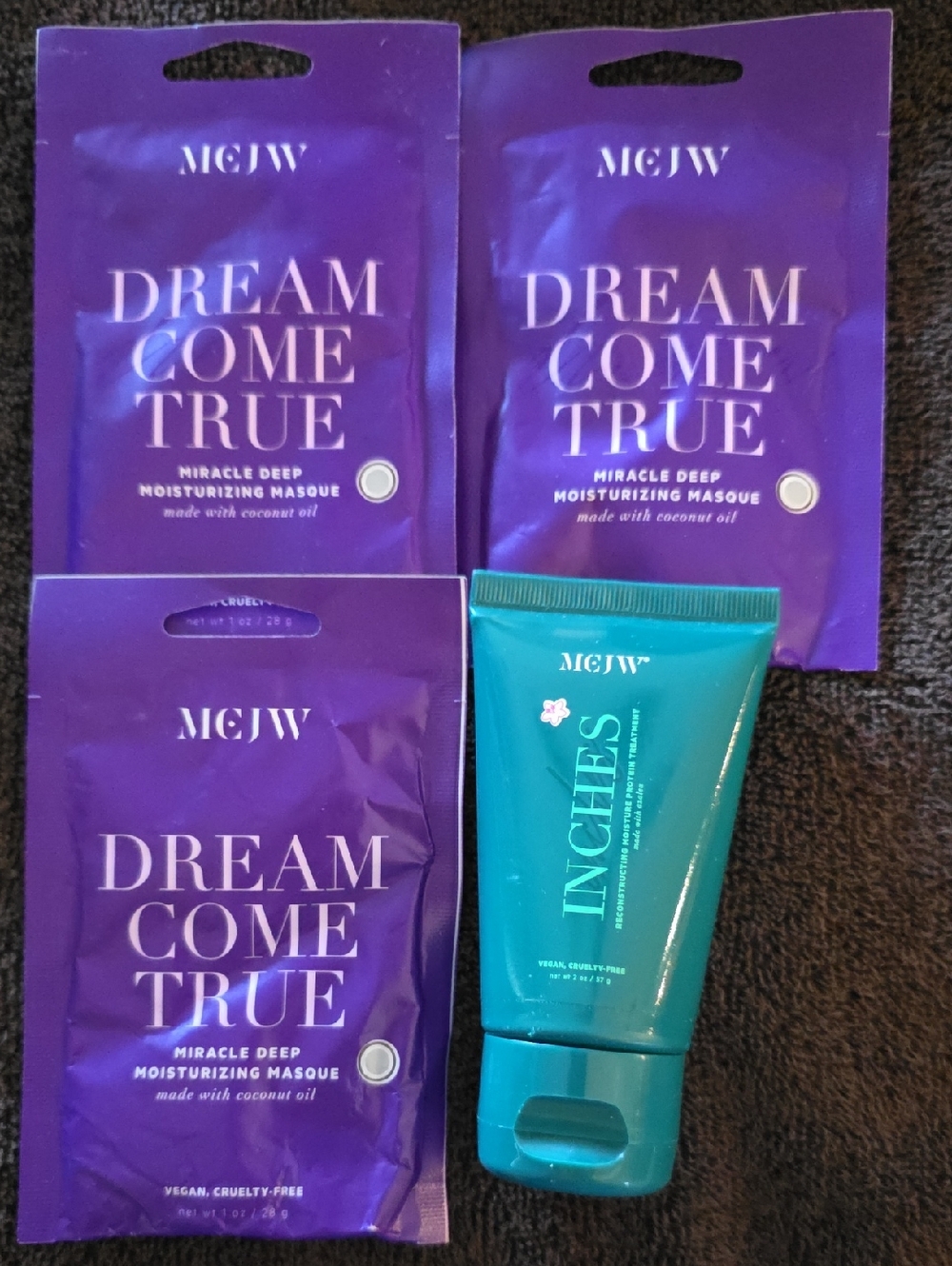 MCJW Dream Come True Moisturizing Masque & Inches Gel - Purple & Teal Bundle